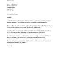 Great Intent Letter For Employment Templates At Template
