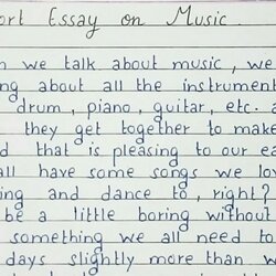 Superb Write Short Essay On Music Writing English