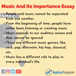 Perfect Music And Its Importance Essay On For