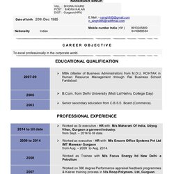 Matchless Resume