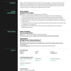 Marvelous Police Officer Military Law Enforcement Resume Samples Examples Sample Thumbnail