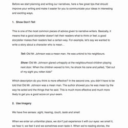 Superb Sample Of Narrative Essay Example Document Template Best Write In Minutes
