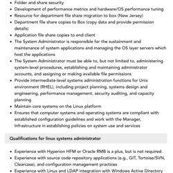 Superior Linux Systems Administrator Job Description Velvet Jobs