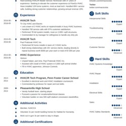 The Highest Quality Technician Resume Sample Service Skills Example
