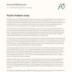 High Quality Psycho Analysis Essay