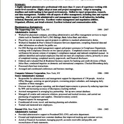 Excellent Experienced Executive Assistant Resume Objective Example Gallery