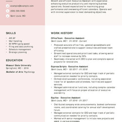 Matchless Executive Assistant Resume Mt Home Arts Administrative Buzzwords Combination