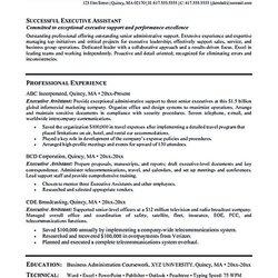 Executive Assistant Resume Is Made For Those Professional Who Are Examples Sample Administrative Objective