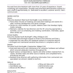 Best Executive Assistant Resume Examples For Chronological Example