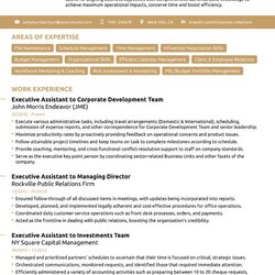 Executive Assistant Resume Examples Guide For Administrative