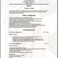 Swell Executive Assistant Resume Sample Examples Samples Edit With Word Resumes Administrative Skills