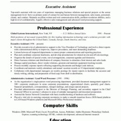 Brilliant Resume Objective Executive Administrative Assistant Sample Skills Resumes Examples Maryann Medical