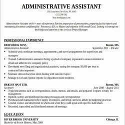 The Highest Standard Administrative Assistant Description For Resume Objective Examples Sample Executive