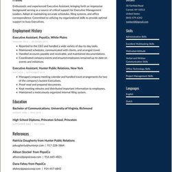 Capital Great Objective For Executive Assistant Resume Example Gallery