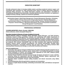 Wonderful Executive Assistant Resume Example Sample Summary Administrative Qualifications Statement Objective