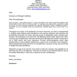 Tremendous Official Cover Letter Examples Format Sample Federal Example Manager Application Jobs Appellate
