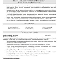 Excellent Business Administration Resume Example Examples Template Resource