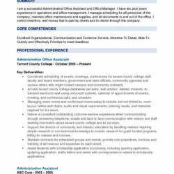 Matchless Administrative Resume Samples Examples And Tips Assistant Office