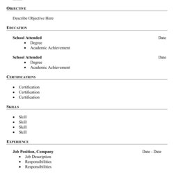 Wizard Free Resume Printable Forms Online Blank Templates Samples