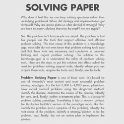 Swell Problem Solution Essays Examples Slide Share Solving Critique