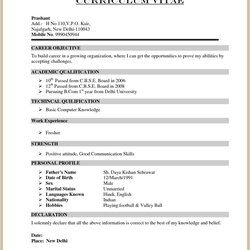 Exceptional Professional Resume Format For Com Freshers Check More At Fresher Resumes Objective Williamson