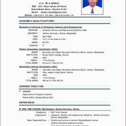 Fantastic Tech Fresher Resume Templates Awesome Collection Best Format Freshers Curriculum Vitae Accounting