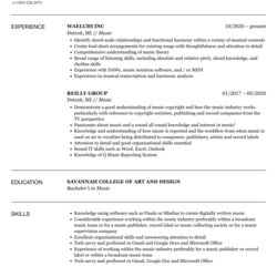 The Highest Quality Music Resume Template