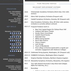 Outstanding Sample Music Resume For College Application Your Needs
