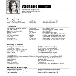 Superior Music Resume Examples For College That You Should Know