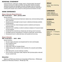 Capital Music Resume Template Free Sample Cover Letter And Director