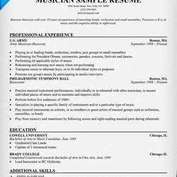 Terrific Music Resume Samples Sample Resumes Musician Musicians Examples Example Template Musical Templates