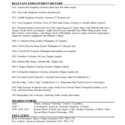 Spiffing Music Resume Format Production Sample