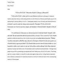 Peerless Sample Literary Analysis Essay High School Hamlet By Kelly Ferraro Original