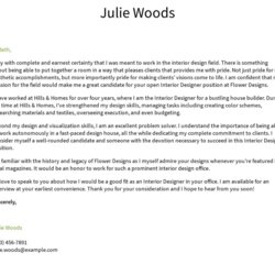Cool Interior Designer Cover Letter Examples Samples Templates Resume Practices