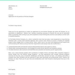 Outstanding Free Cover Letter Examples Interior Designer Thumbnail