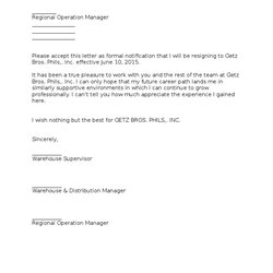 Magnificent Resignation Letter