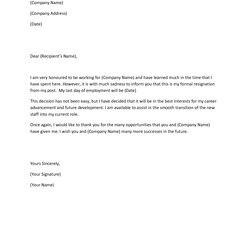 Marvelous The Best Formal Resignation Letter Sample Ideas On