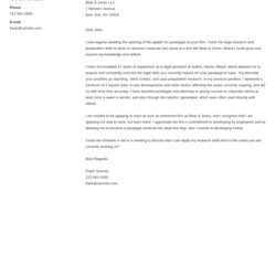 Swell Legal Cover Letter Examples Ready To Use Template Law Firm Internship Muse