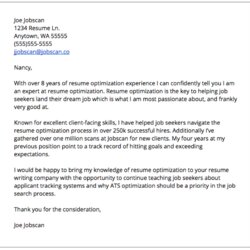Wizard Cover Letter Examples Application Example Job
