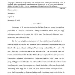 Example Of Literary Analysis Short Story How To