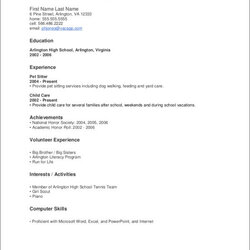 Super Free No Experience The Perfect Resume Tips Samples Teen Sample Templates