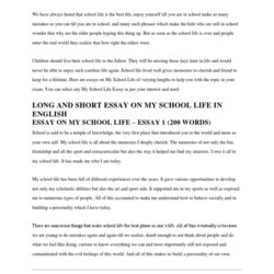 Sublime My School Life Essay