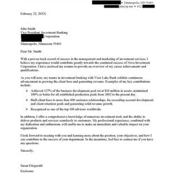 Very Good Investment Banking Cover Letter Example Professional Sample Mistakes