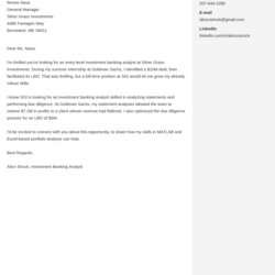 Investment Banking Cover Letter Examples Templates Assistant Cubic Template