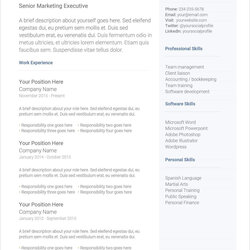 Excellent Free Resume Samples Examples Format Formats Vitae Sidebar Templates New
