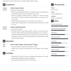 Champion Public Health Resume Sample Objective Skills Template Example Vibes