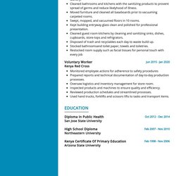 Public Health Officer Resume Template In