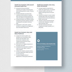 Fantastic Health Care Assistant Resume Template Word Apple Pages