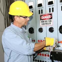 Exceptional Electrician High Voltage Stock Photo Image Of Person