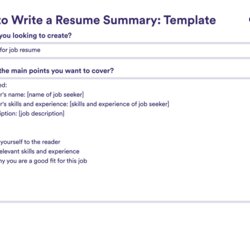 Eminent Summary For Job Resume Templates How To Write Examples
